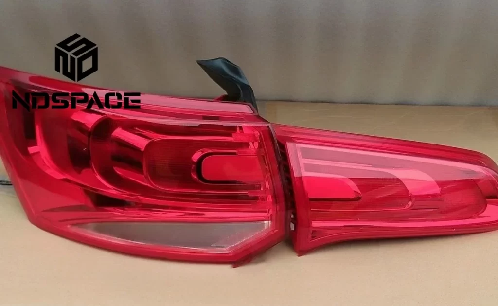 Application of NDSpace 3D printed automobile transparent taillights